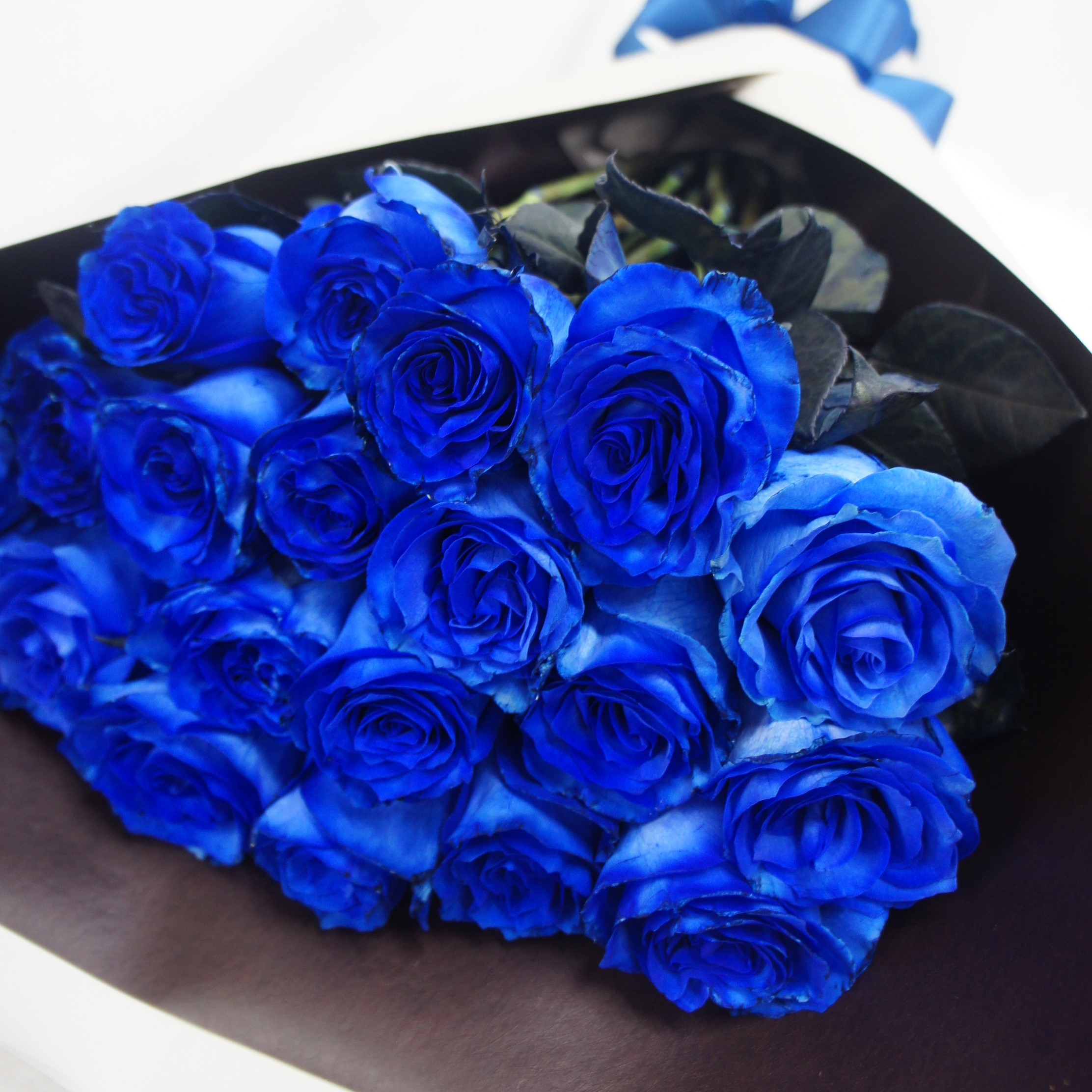 20本の青いバラの花束　「夢叶う」　15400円