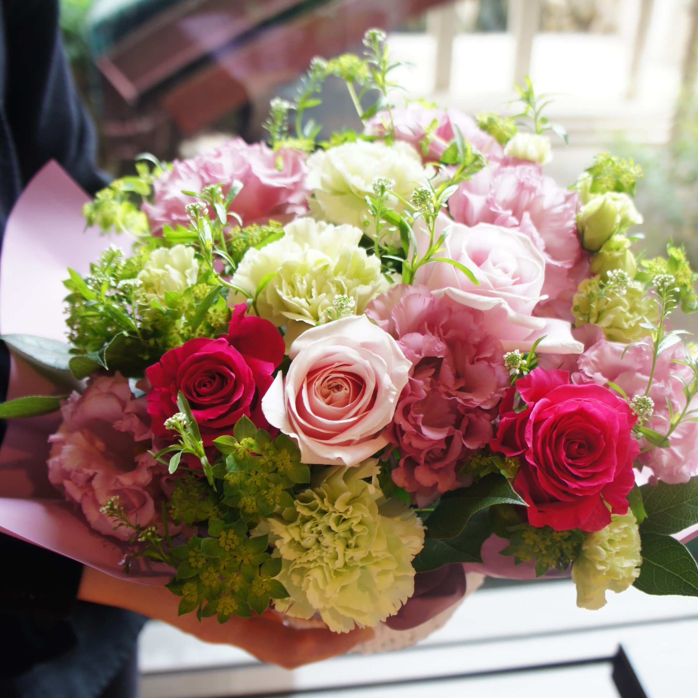 花形チャーム ピンク ゴールド Birth Flower】10月誕生花 K10 ピンクゴールド コスモス
