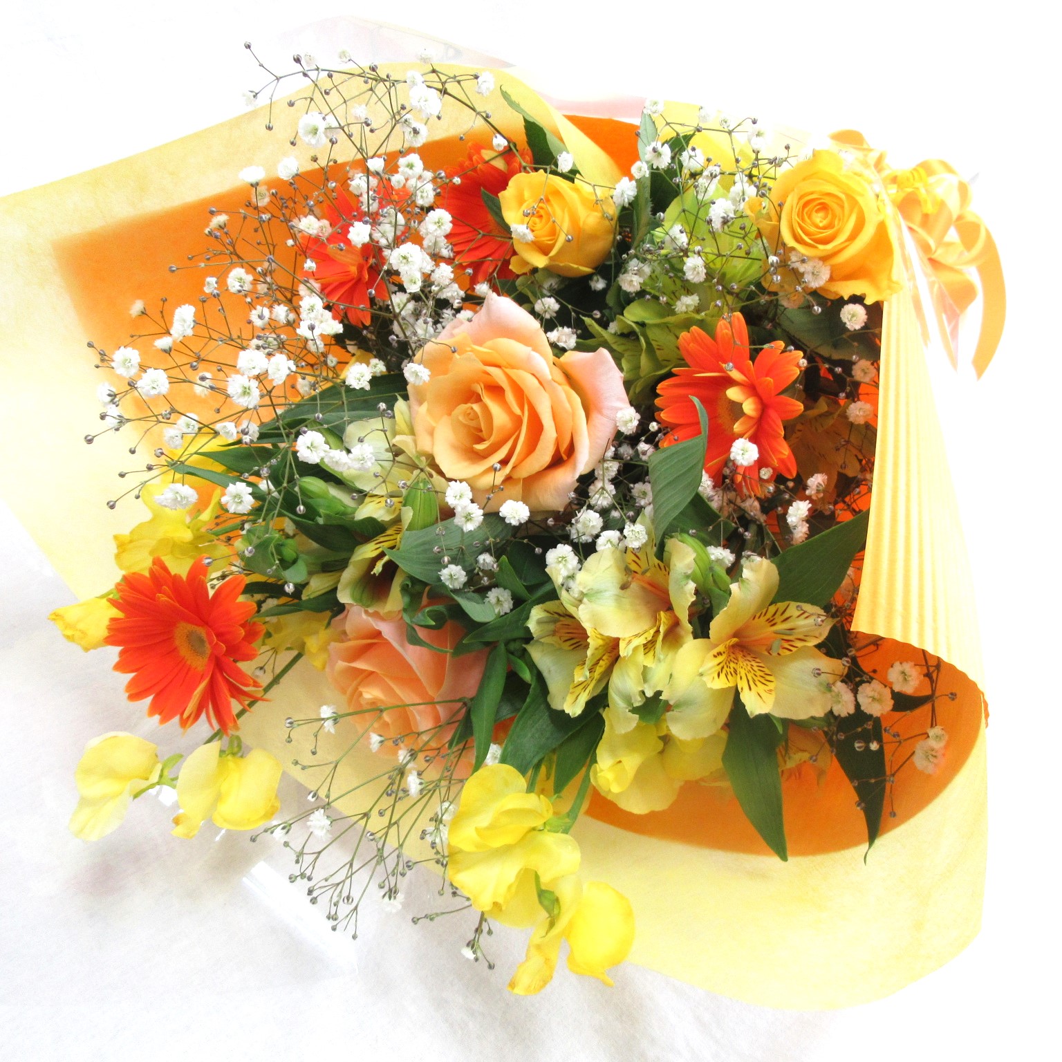 イエロー系　ワンサイドブーケM　5500円