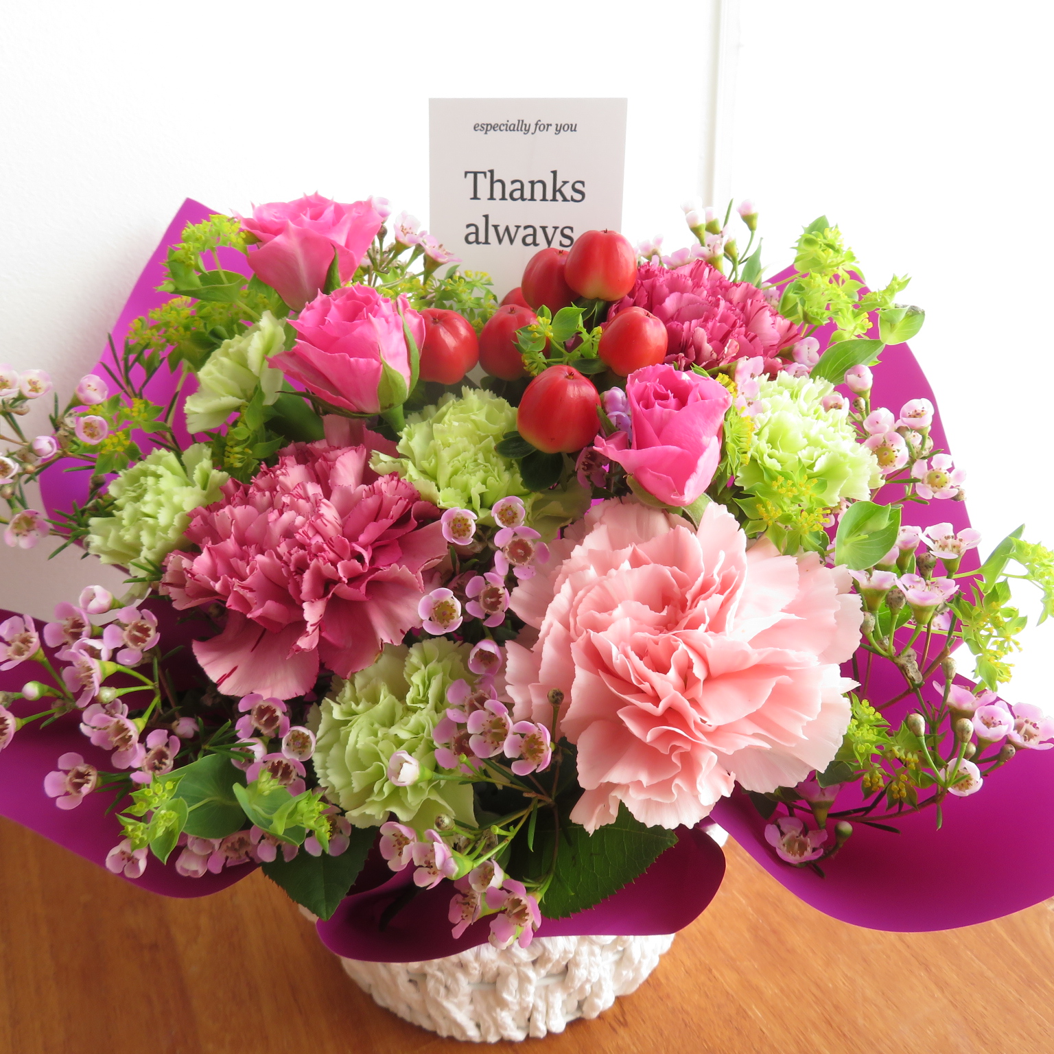 Thanks always～オータムピンク～  4400円