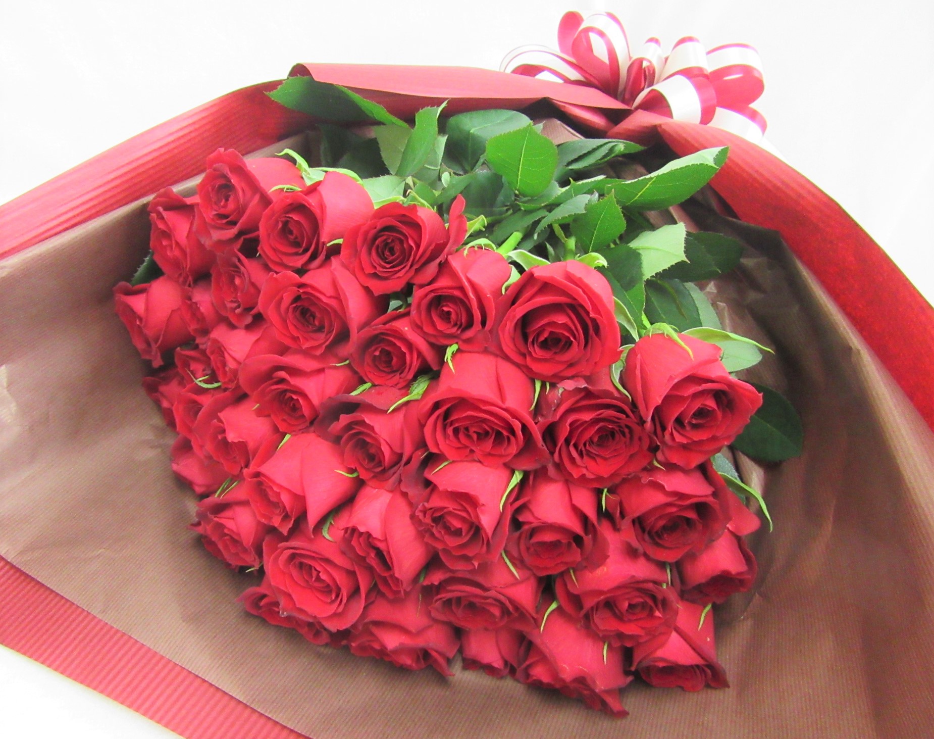 40本 赤いバラの花束「真実の愛」　22000円