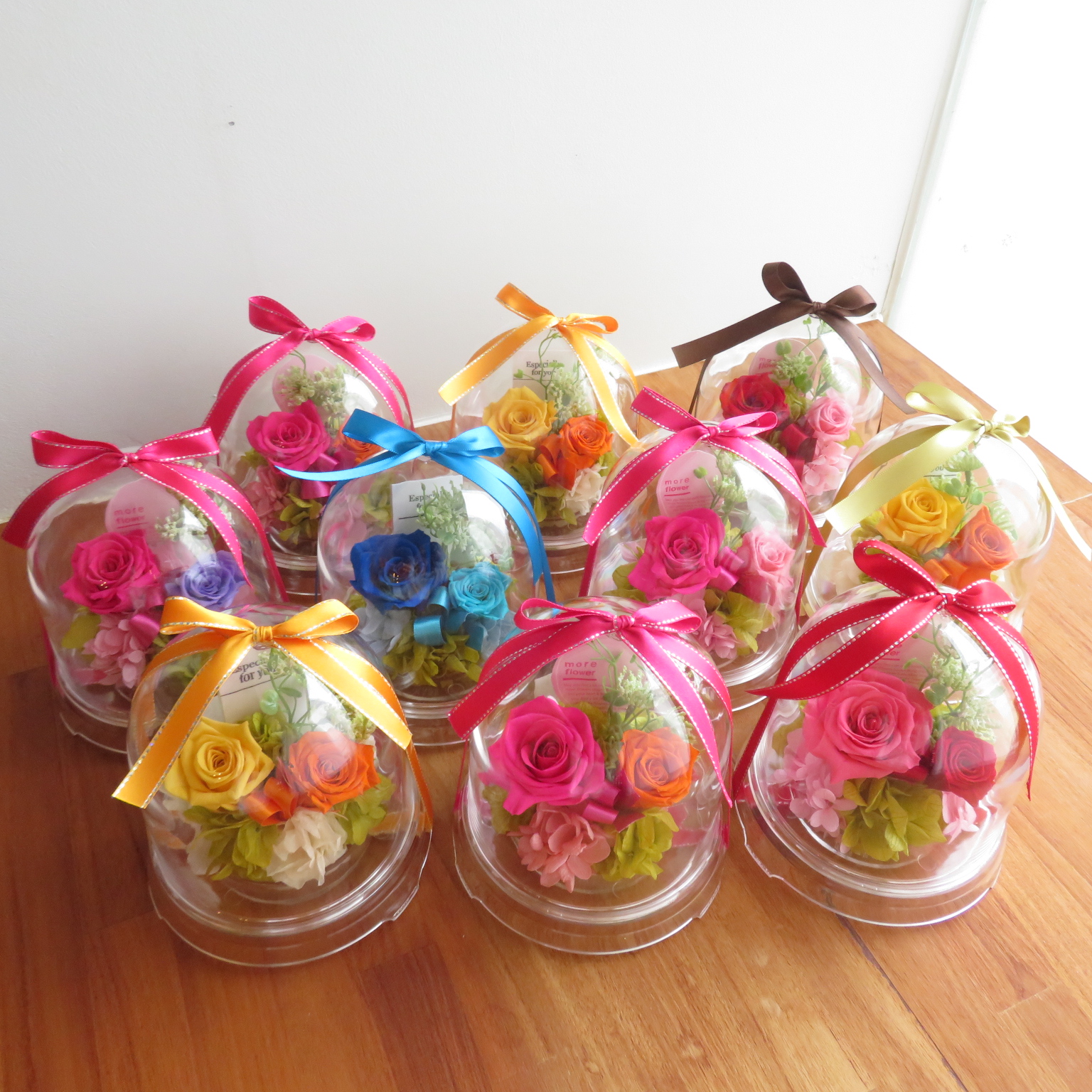 プリザーブドフラワー クリアドーム10個セット　44000円