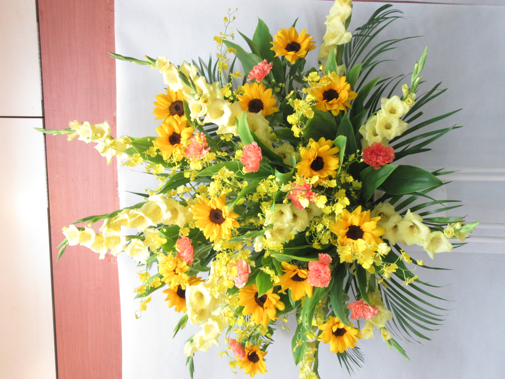 おまかせイエロー系スタンド花　1段　16500円
