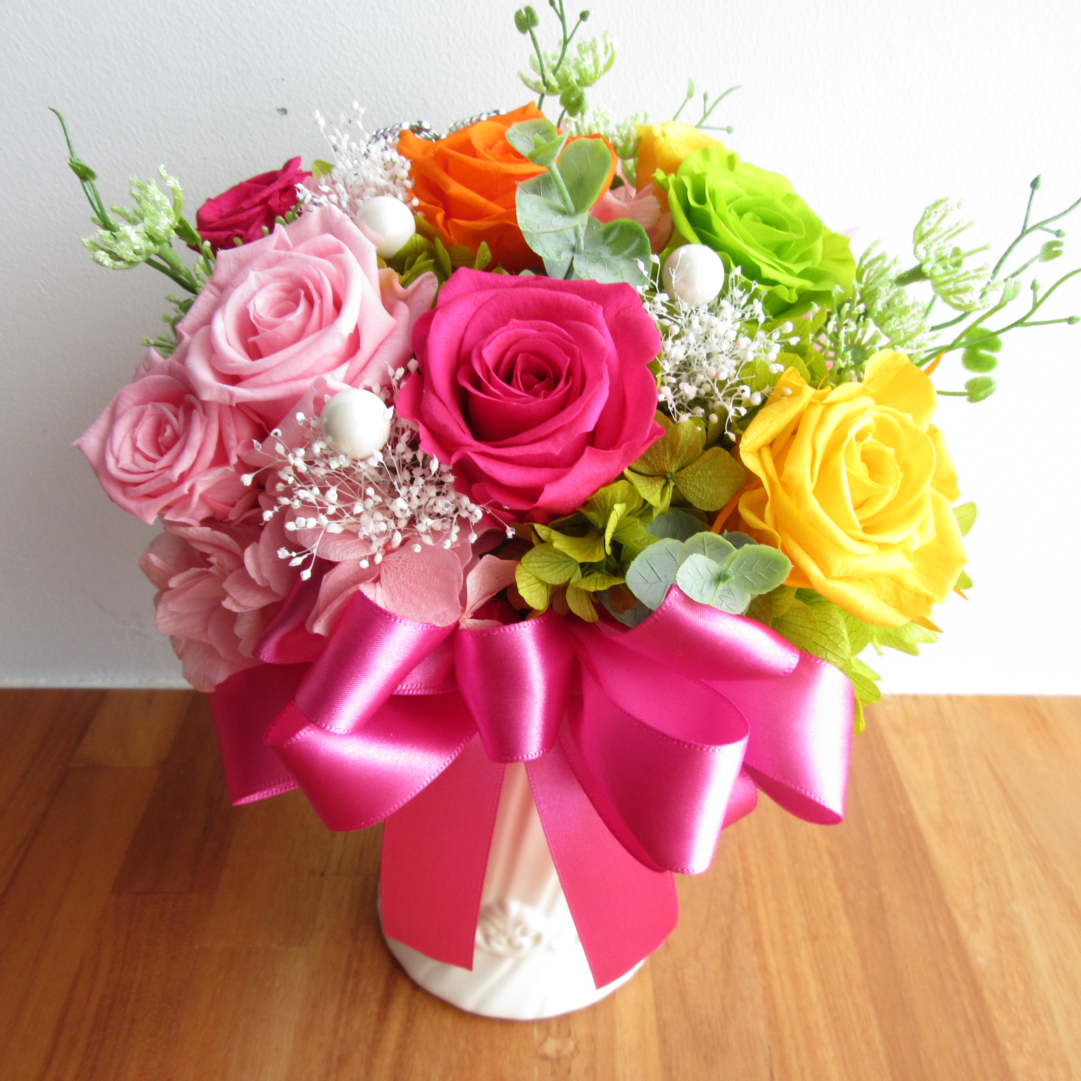 プリザーブドフラワー　　ミックスカラー　13200円