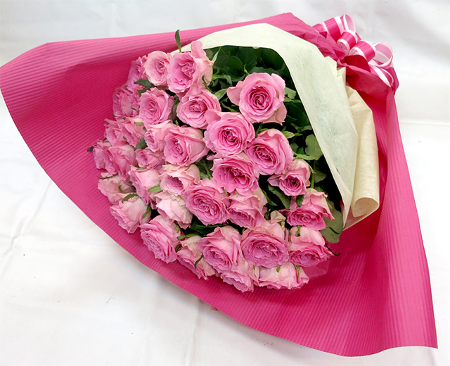 30本のピンクバラの花束 　暖かい心 　16500円