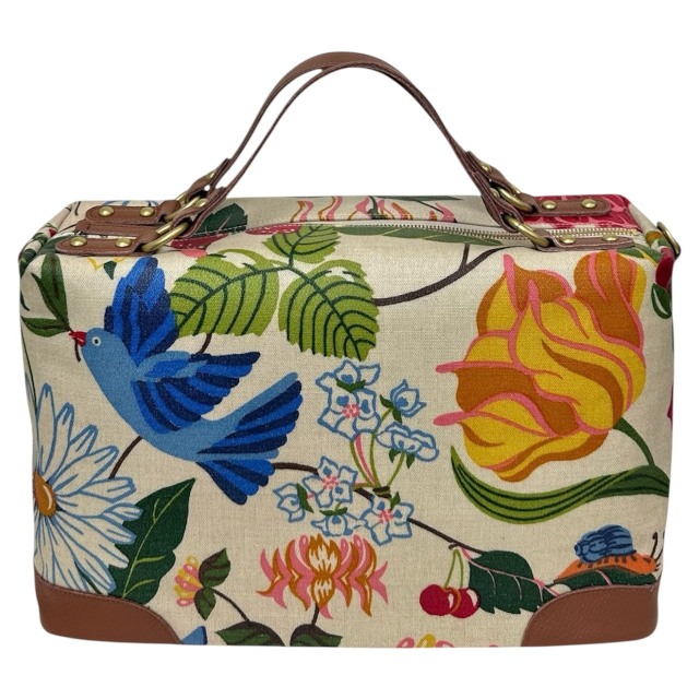 ヨブス　2WAY　PVC　トラベルバッグ　グランパの庭　（生地：生成り地/PVC加工済）　jfa062gr20251128