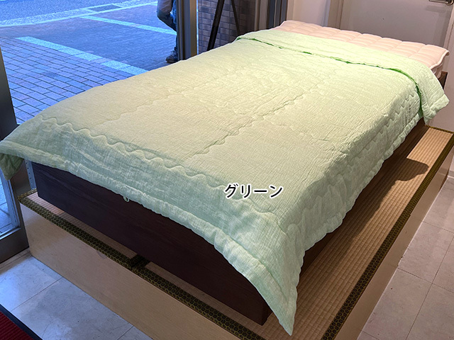 夏は麻で決まり！ひんやりした感触 ストライプ リネンラップシーツ