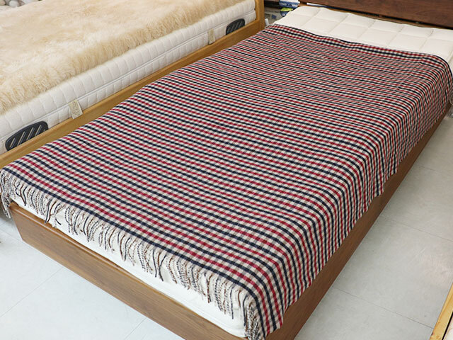 LANEROSSI イタリアマラゾット社 ウールチェック毛布