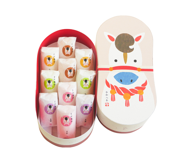 干支のまゆ最中 10個入ギフトボックス彩