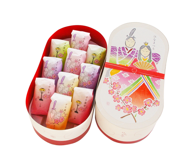 ひなまつり まゆ最中 10個入ギフトボックス彩