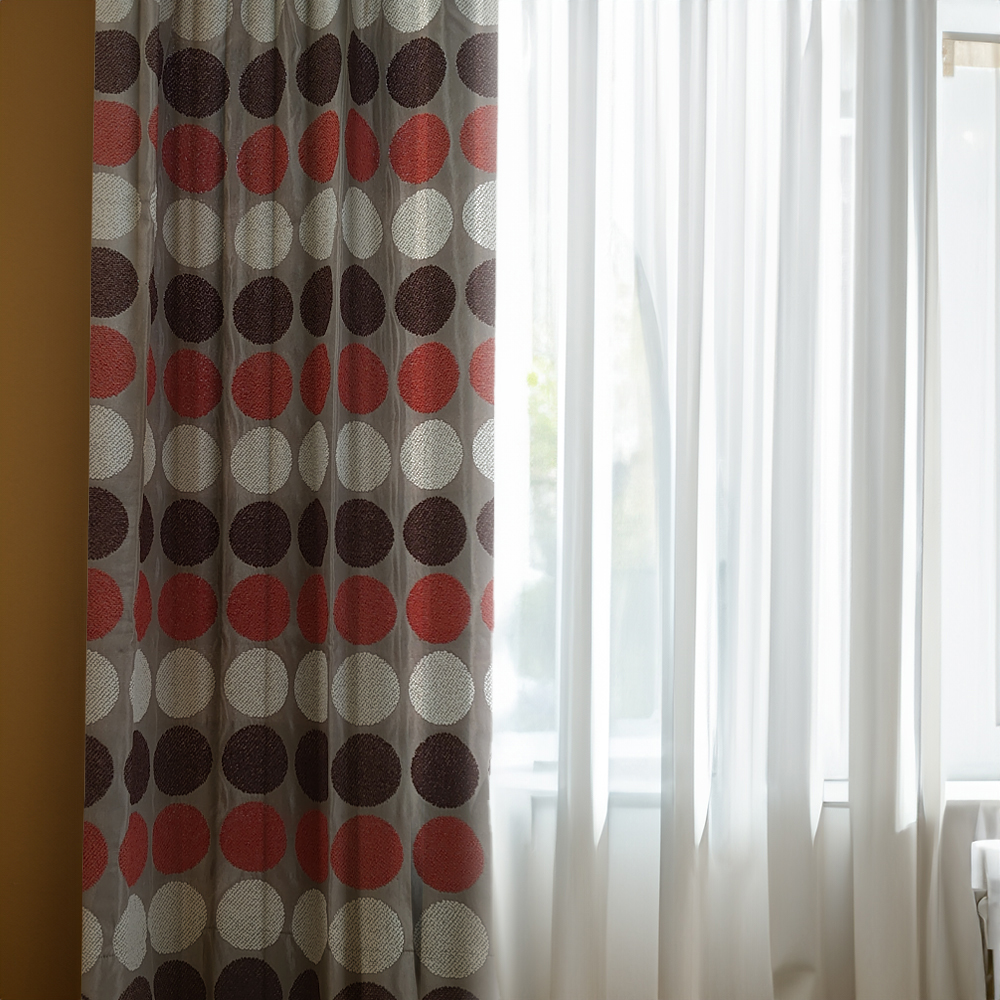 水玉　カーテン