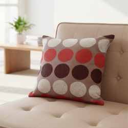 クッションカバー　シュニール 水玉