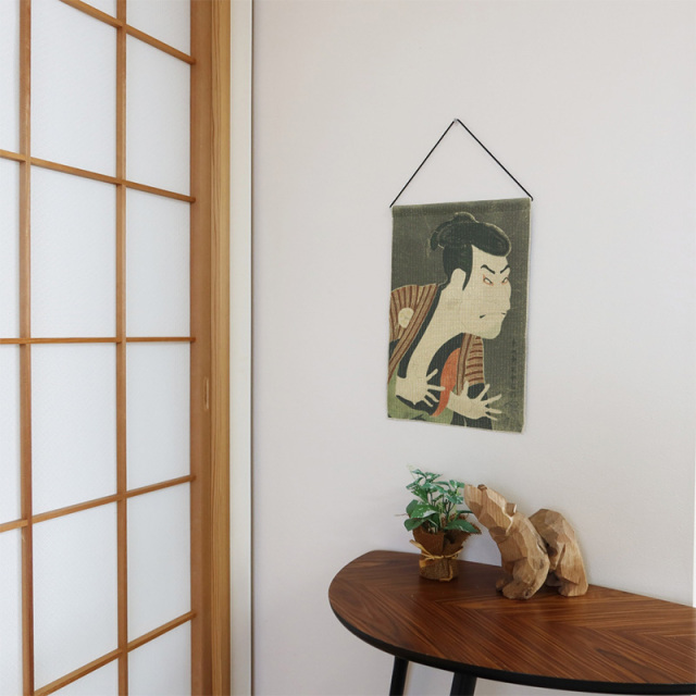 江戸の名作浮世絵 タペストリー 日本製 北斎・広重・写楽 光で輝く