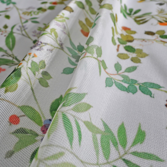 のれん レース 暖簾 間仕切り 目隠し おしゃれ 洋風 プリント水彩草花