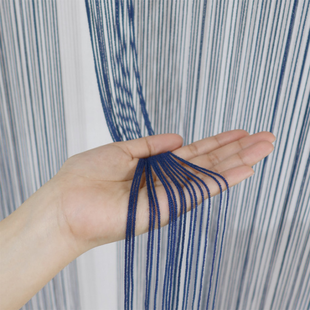 さらさら ひものれん ネイビー おしゃれな間仕切りカーテン 暖簾