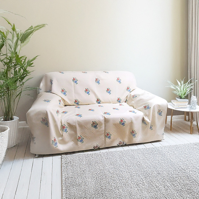 昭和西川アンジャルダン　薔薇柄　マルチカバー 200x250cm 未使用タグ付き in-f448.jpg