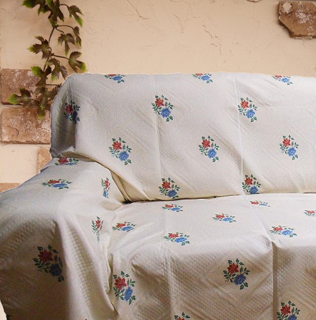 マルチカバー オロペサ 0 0cm 0 270cm 花柄 洗える ホワイト ソファーカバー ベッドカバー