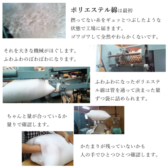 ヌードクッション クッション中身 40×40 正方形 洗える ポリエステル綿