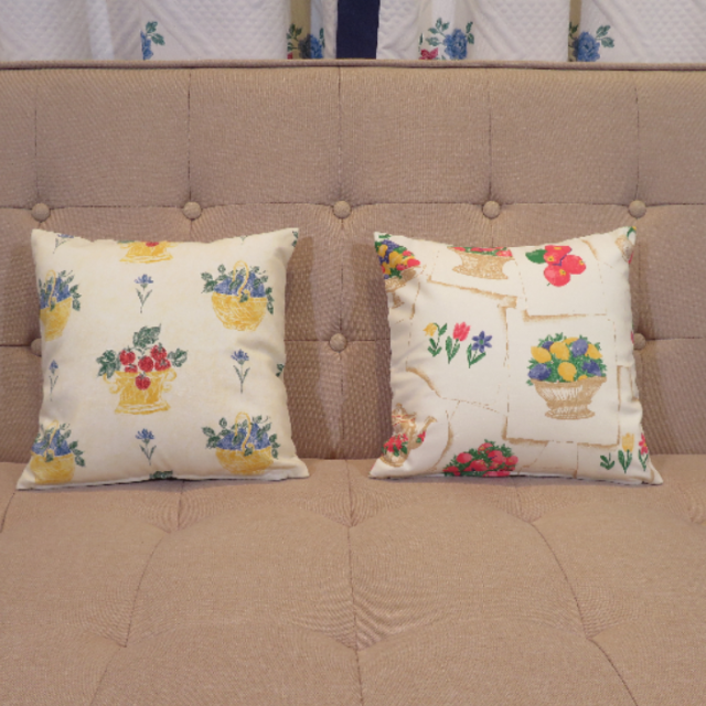 小さい ミニクッション スペイン生地 かわいい 30 30cm 中身付き 日本製 6柄 小さい ミニクッション スペイン生地 かわいい 30 30cm 中身付き 日本製 6柄