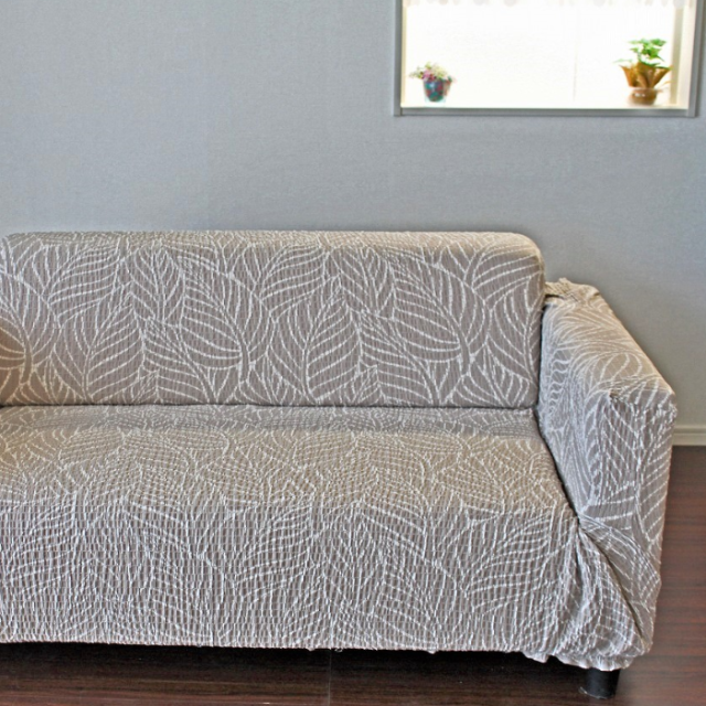 フィットソファカバー 【リーブス】 洗える 抗菌 防臭 ストレッチ 伸縮