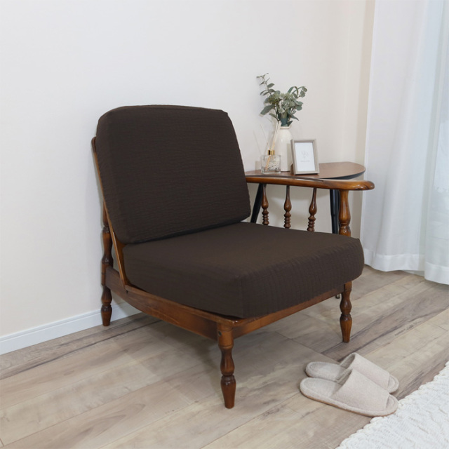 イーサンアレン 1人掛けソファ ストライプ柄