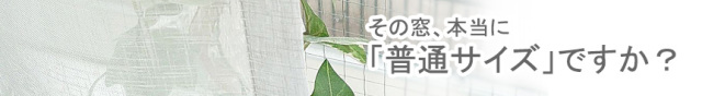 その窓、本当に「普通サイズ」ですか？