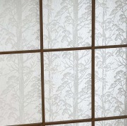 柄あり 障子に貼るレース　カスリ柄/カール柄/森林柄  破れにくい 花粉をキャッチ UVカット　日本製/森林柄【33013】