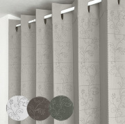 （アラベスク柄）オールシーズン対応パタパタ間仕切りカーテン