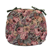 シートクッション 椅子用座布団 バテイ型 ゴブラン ひも付き 日本製