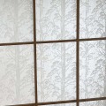 柄あり 障子に貼るレース　カスリ柄/カール柄/森林柄  破れにくい 花粉をキャッチ UVカット　日本製/森林柄【33013】