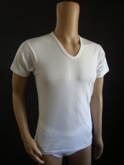 4241_紳士_半袖U首シャツ_LL