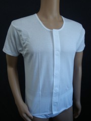 114AX_紳士_半袖前開ワンタッチシャツ_LL