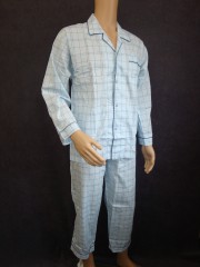 3800_紳士長袖パジャマ_先染め_綿100％_S_M_L