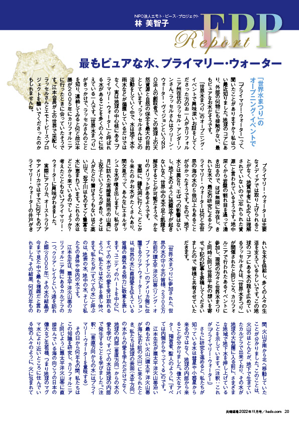 共鳴磁場2022年11月号EPP