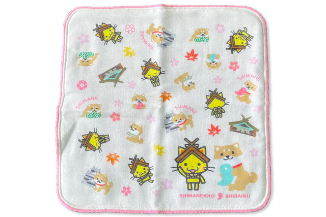 しまねっこ×柴犬】タオルはんかち