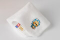 「どまんくん」刺繡今治タオルハンカチ(ホワイト)