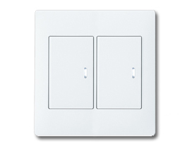 アドバンスシリーズ配線器具スイッチセット2連用プレート付-マットホワイト ほたるスイッチB(片切)×1 ほたるスイッチC(３路)×1 パナソニック(Panasonic)