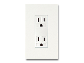 NKシリーズ配線器具埋込接地ダブルコンセント2E 1連用プレート付-ピュアホワイト 神保電器（JIMBO）