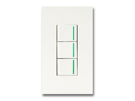 NKシリーズ配線器具３路ガイドランプ付スイッチトリプルセット1連用プレート付-ピュアホワイト 神保電器（JIMBO）