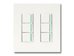 NKシリーズ配線器具３路ガイドランプ付スイッチセット(トリプル+トリプル)2連用プレート付-ピュアホワイト 神保電器（JIMBO）