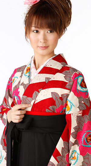 幾何学模様【袴レンタル着物】K3010