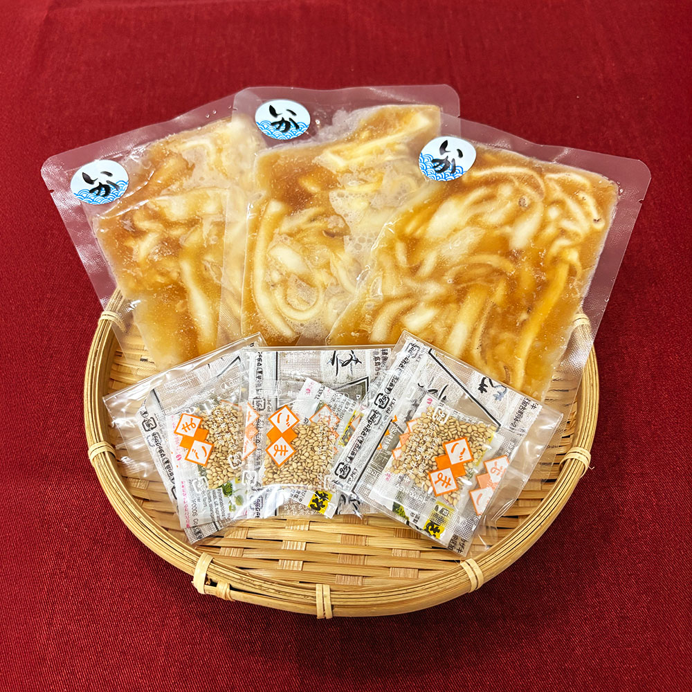 海鮮　あおりイカ　沖漬け　3個　パック