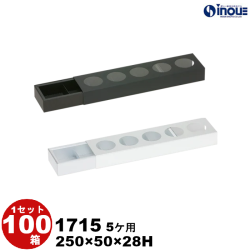 ギフトボックス 長方形 無地 マカロン スリーブ 10個用 仕切り付き 1720 L 内寸:250W×100D×28H(マス:50×50) 100箱