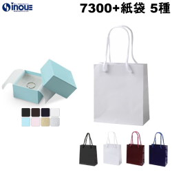7300 フェザーケース+紙袋セット 箱:60×60×38ｍｍ(内寸) 紙袋:150×70×170(S-15) 1個+1袋～