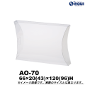 クリアケース エアロケース オーバル AO-70 66W×20(43)D×120(96)H フック掛け付 材質：PVC 1セット50枚～