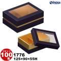 ギフトボックス 長方形 無地 マカロン 窓付 コンビA 6個用 仕切り付き 1776 S 内寸:120W×90D×55H 100箱