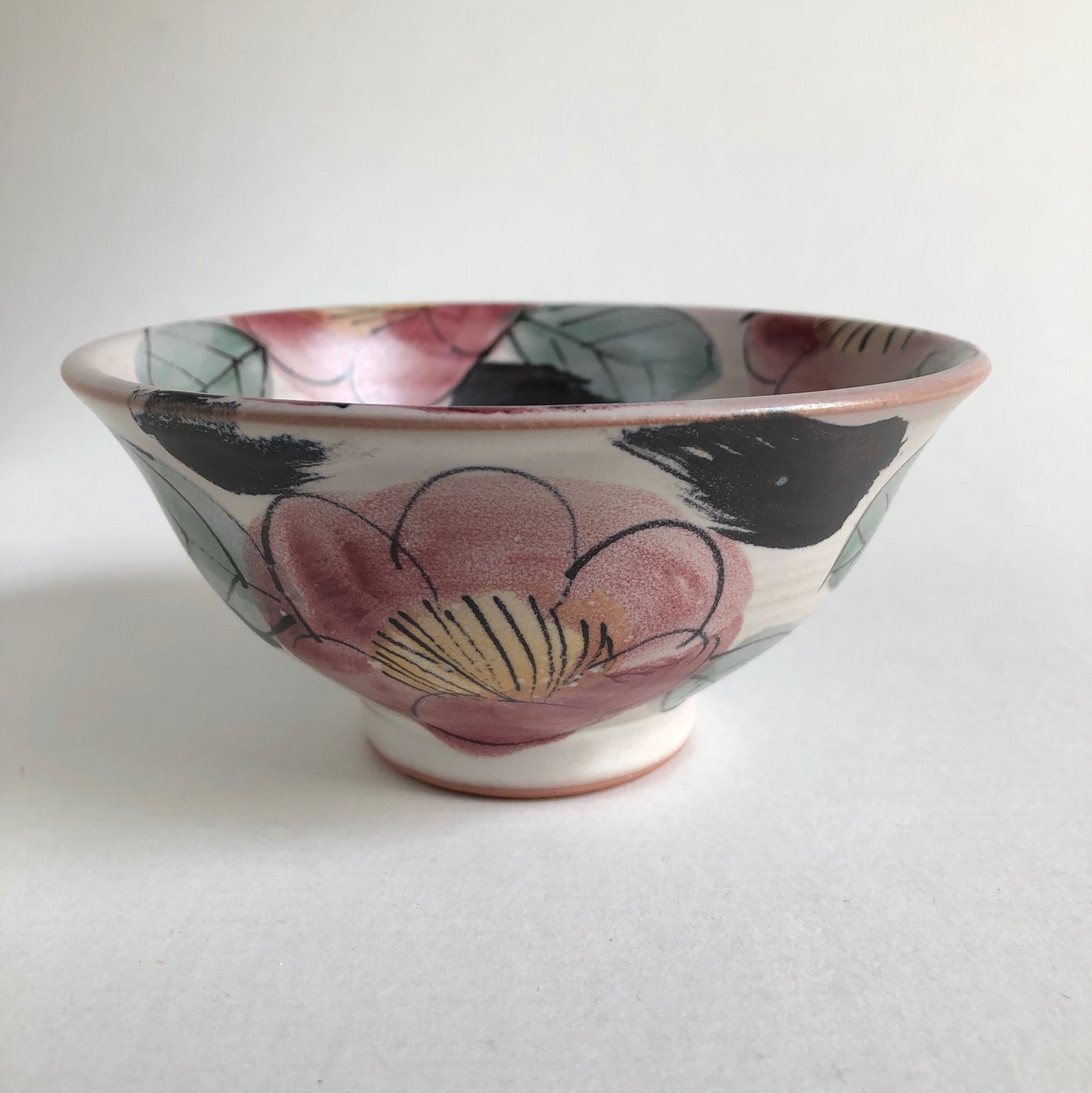 茶道具 椿花絵 茶碗 茶道具 椿花絵 茶碗