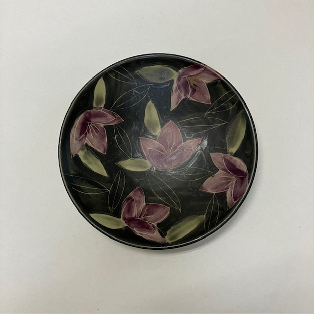 作家器 蝶お皿 269 花絵皿 キキョウ はこだて工芸舎