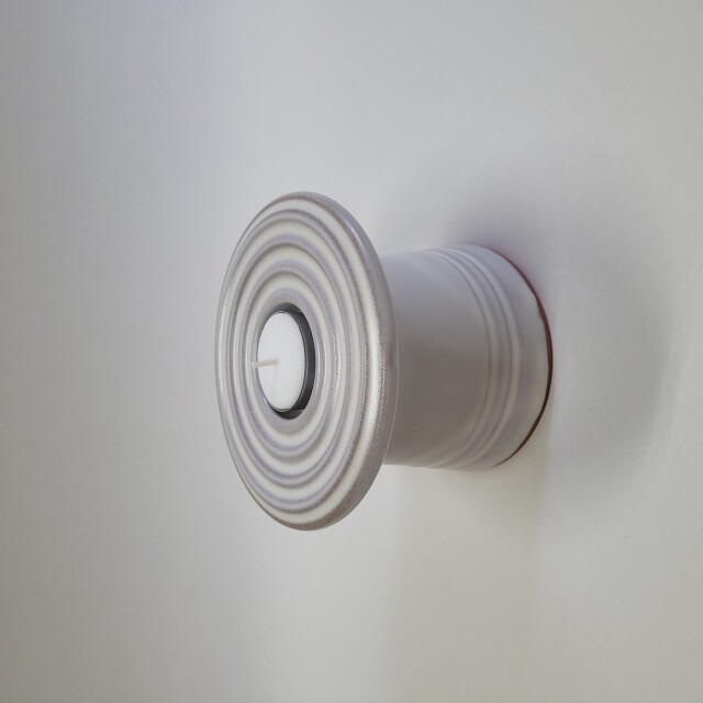 RIPPLE - 10cm candle holder (white)