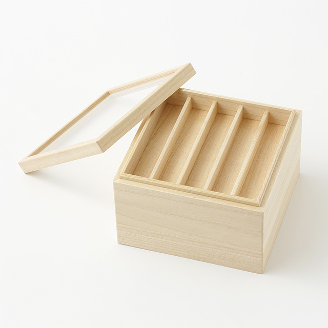 指ぬき用アクリル蓋ケース ３段重ね